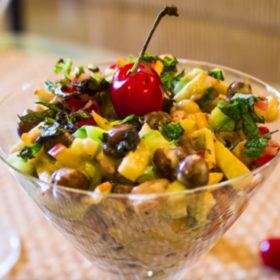 Kala Chana Fruit Salad