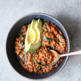 Red Lentil and Spinach Masala
